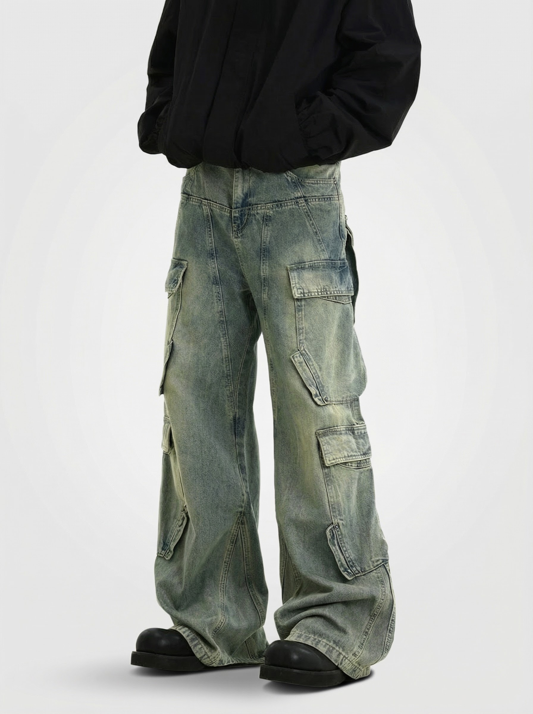 K3 WASHED CARGO DENIM