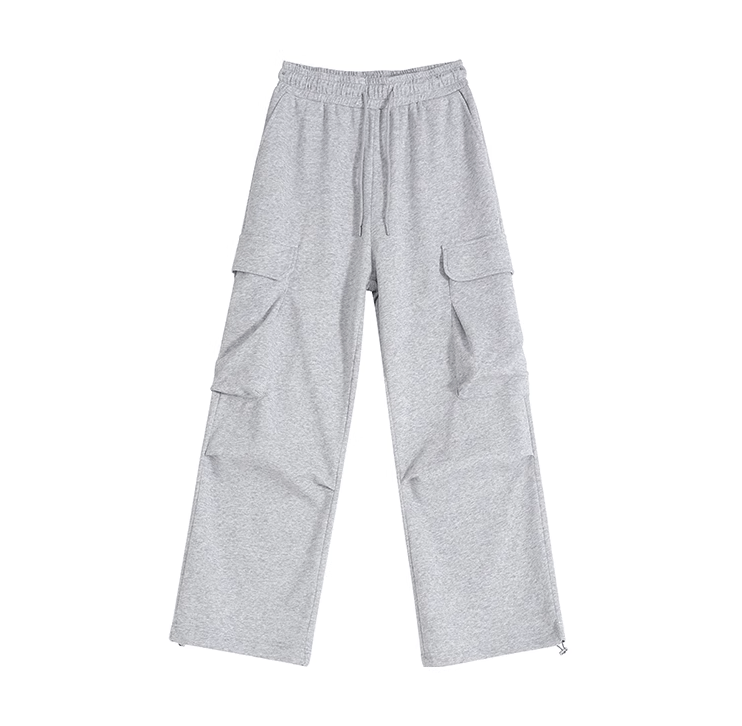 GREY CARGO SWEATPANTS