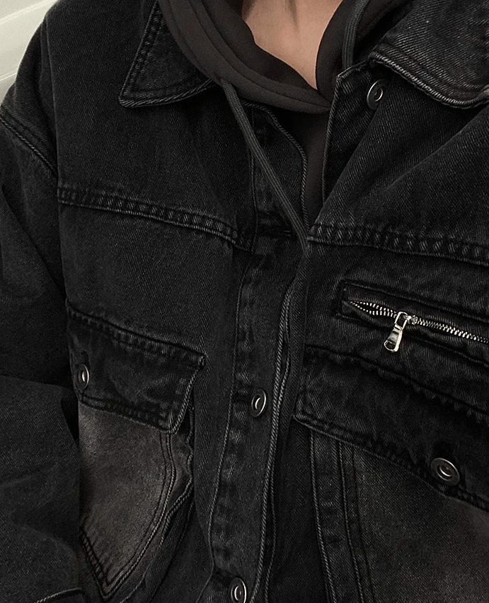 BLACK WORKWEAR DENIM JACKET