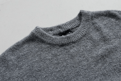 GREY KNITTED PULLOVER