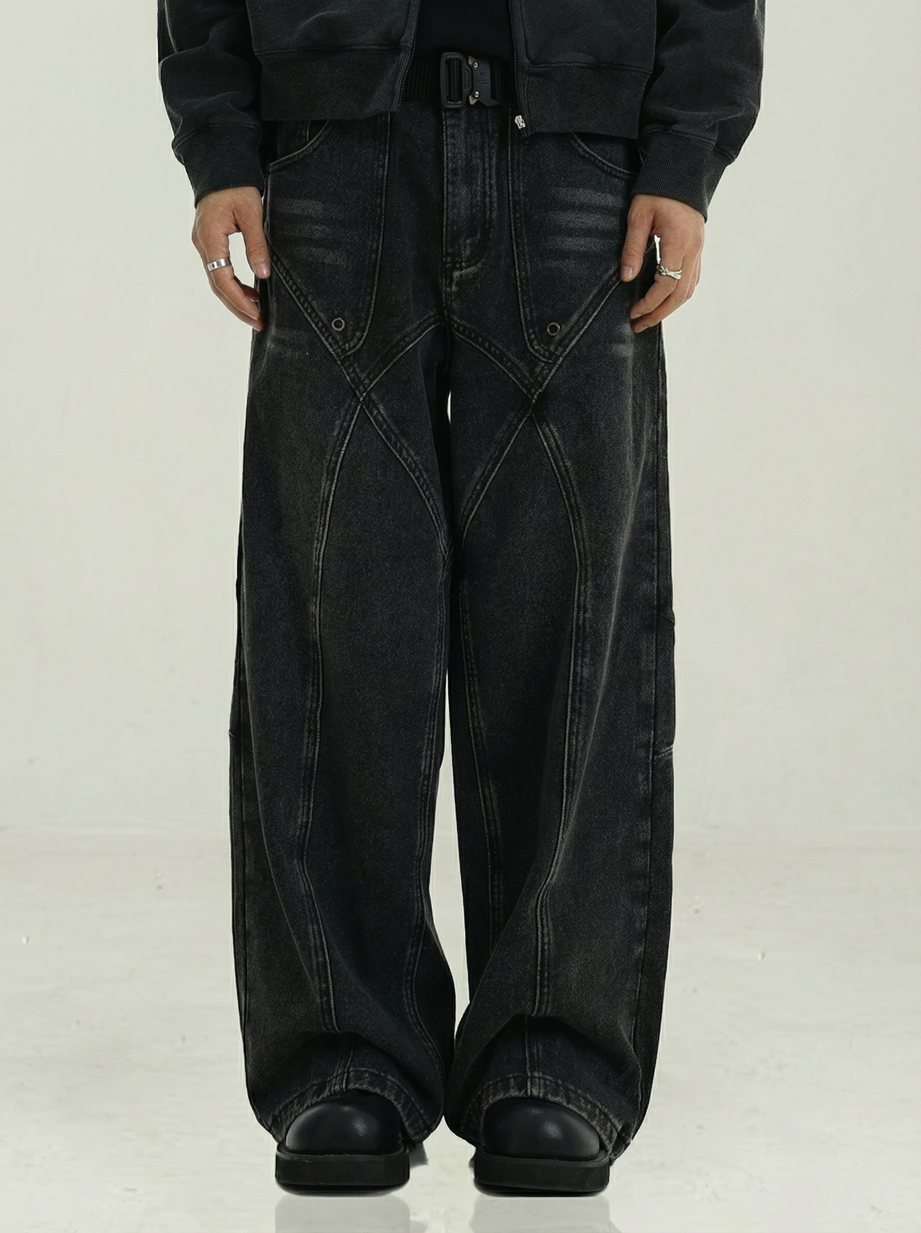 BLACK RODEO DENIM JEANS