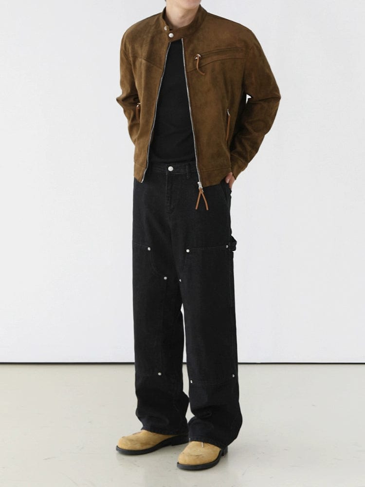 BLACK CARPENTER STRAIGHT PANTS