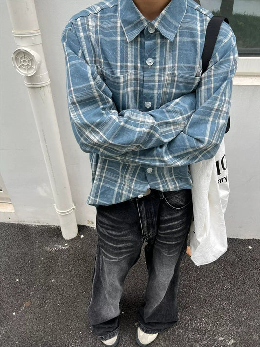 OVERSIZED BLUE SQUARE SHIRT