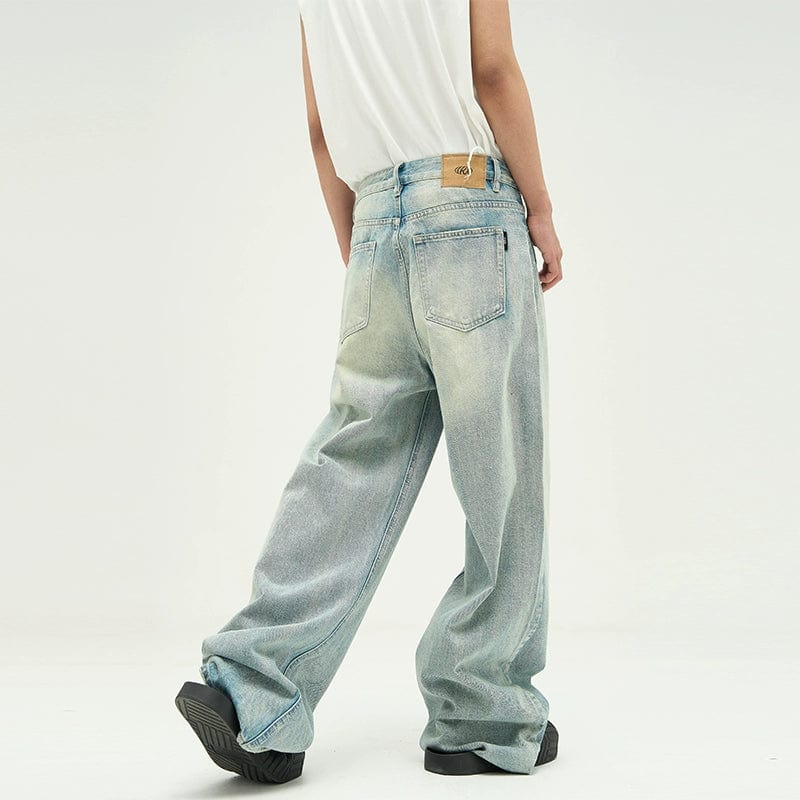 WHITE BLUE DENIM JEANS