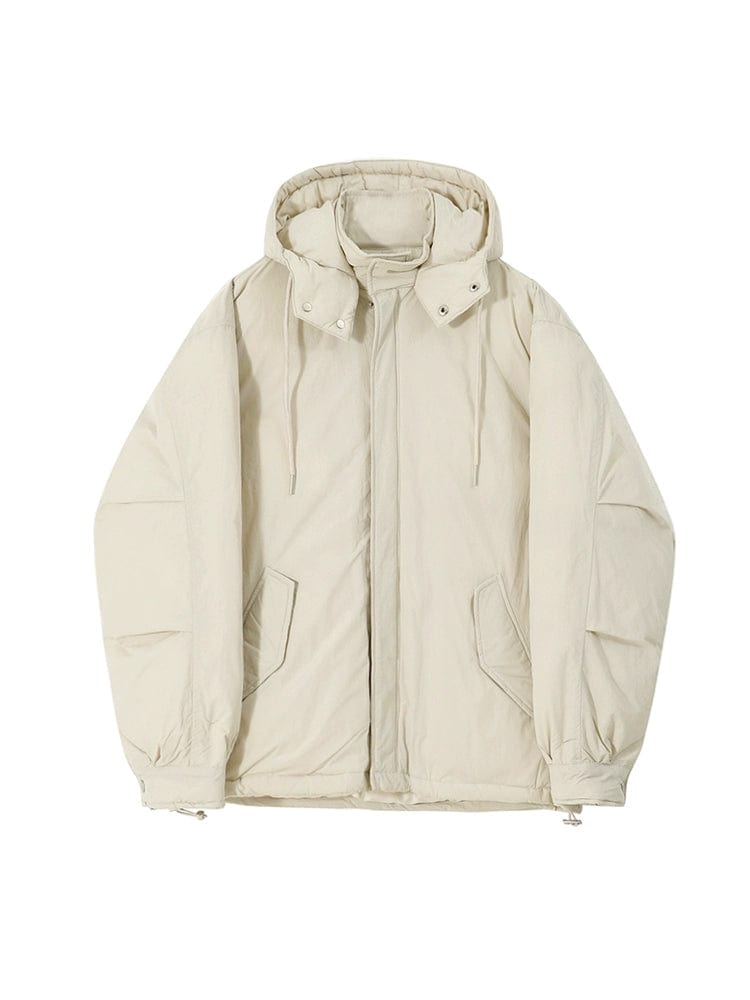 CREAM HOODED COAT