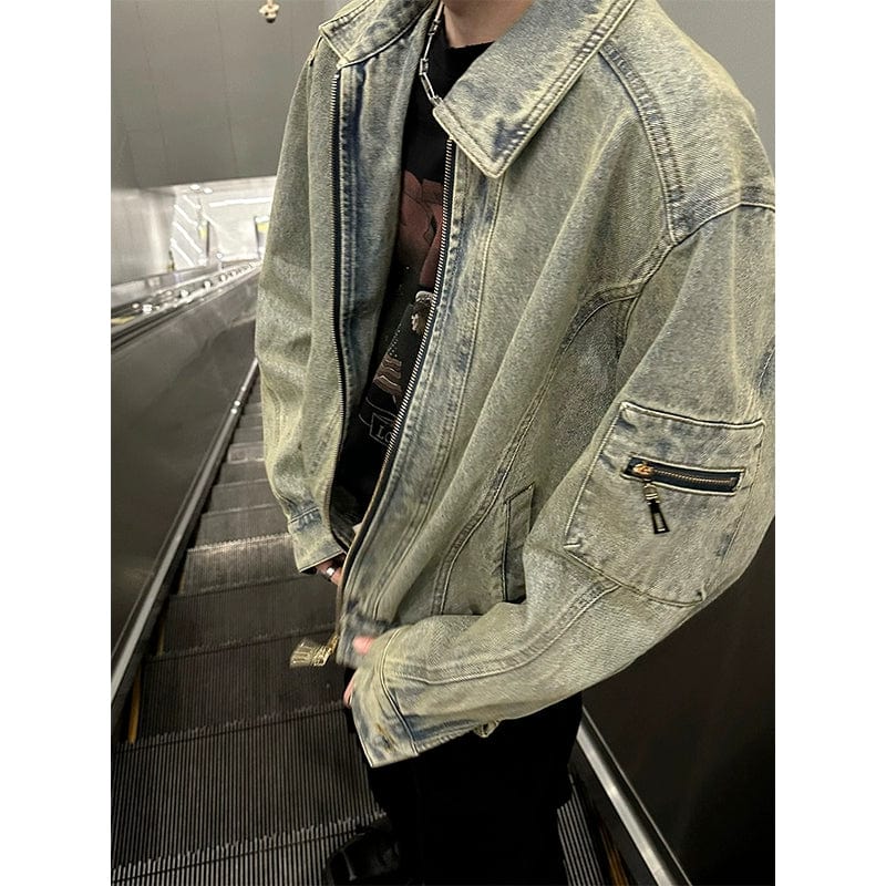 WASHED GREY DENIM JACKET