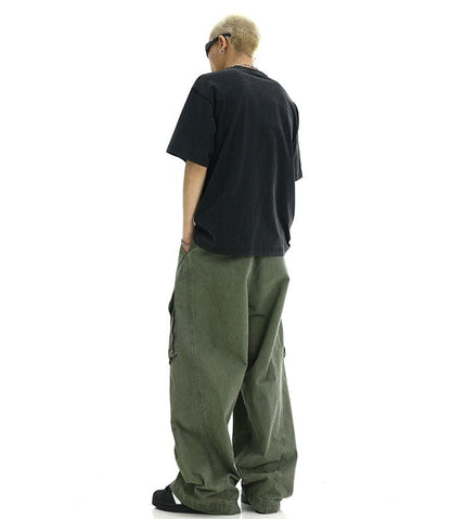 CARGO OBLIQUE POCKET PANTS