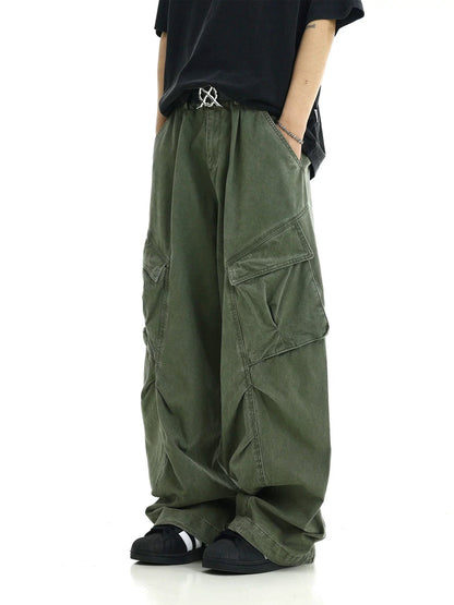 CARGO OBLIQUE POCKET PANTS