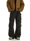 WASHED MULTI POCKET CARGO PANTS