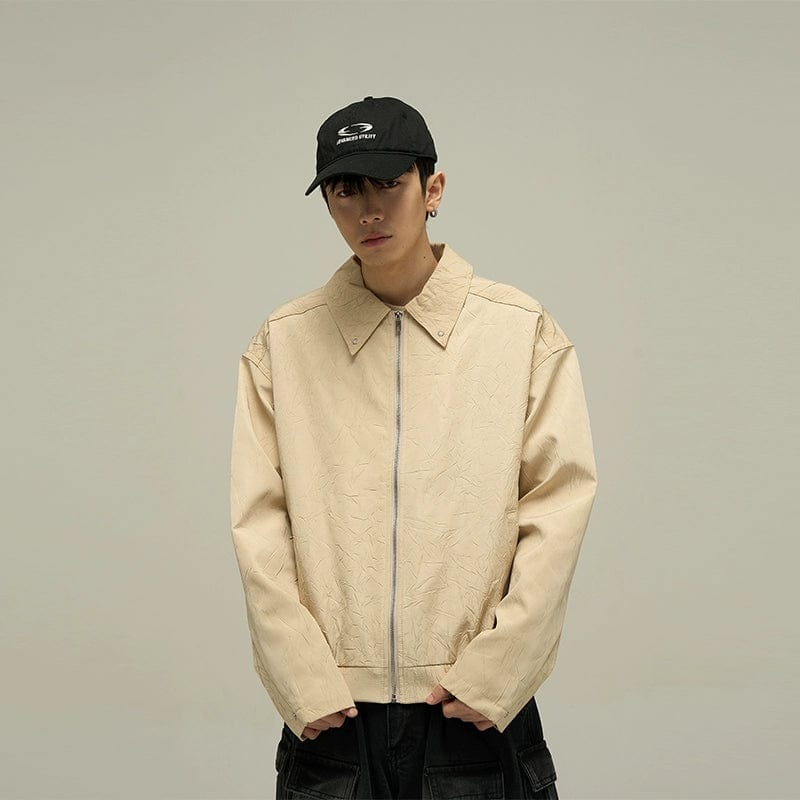 COLLAR ZIP CREAM JACKET