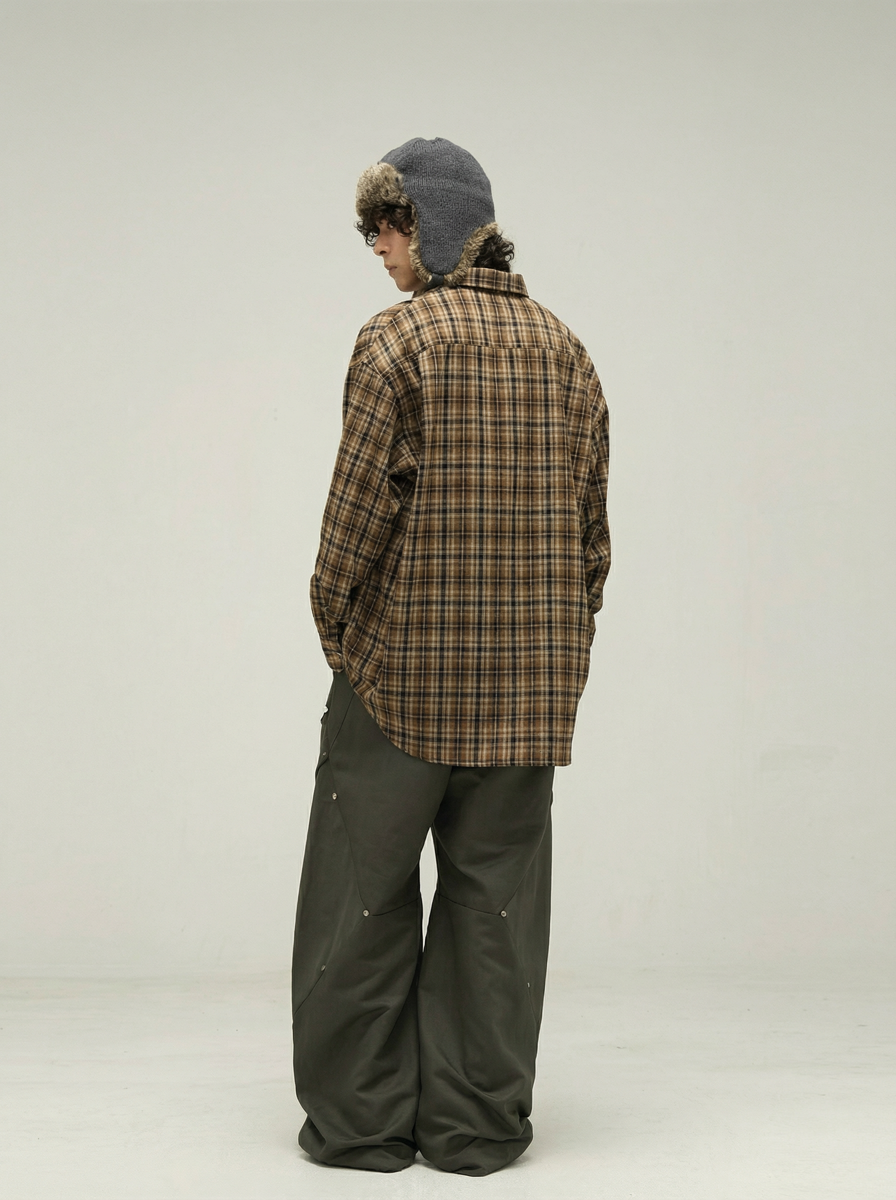 OVERSIZED BROWN SQUARE SHIRT