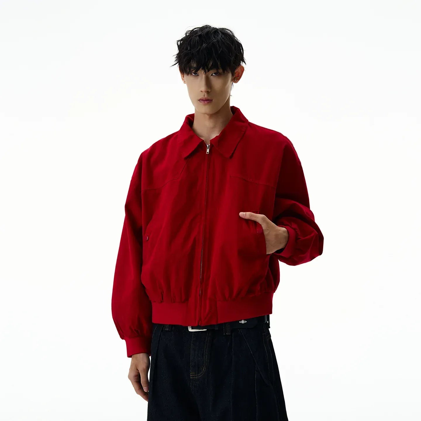 k3 RED ZIPPER JACKET