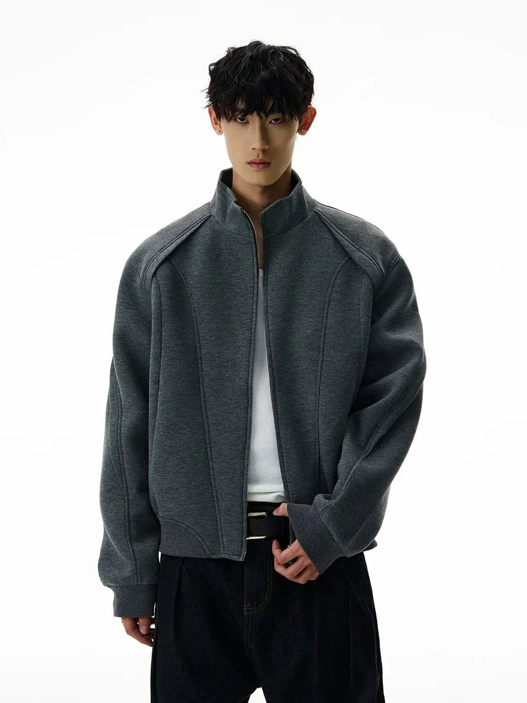 BOXY RECONSTRUCTED COLLAR JACKET