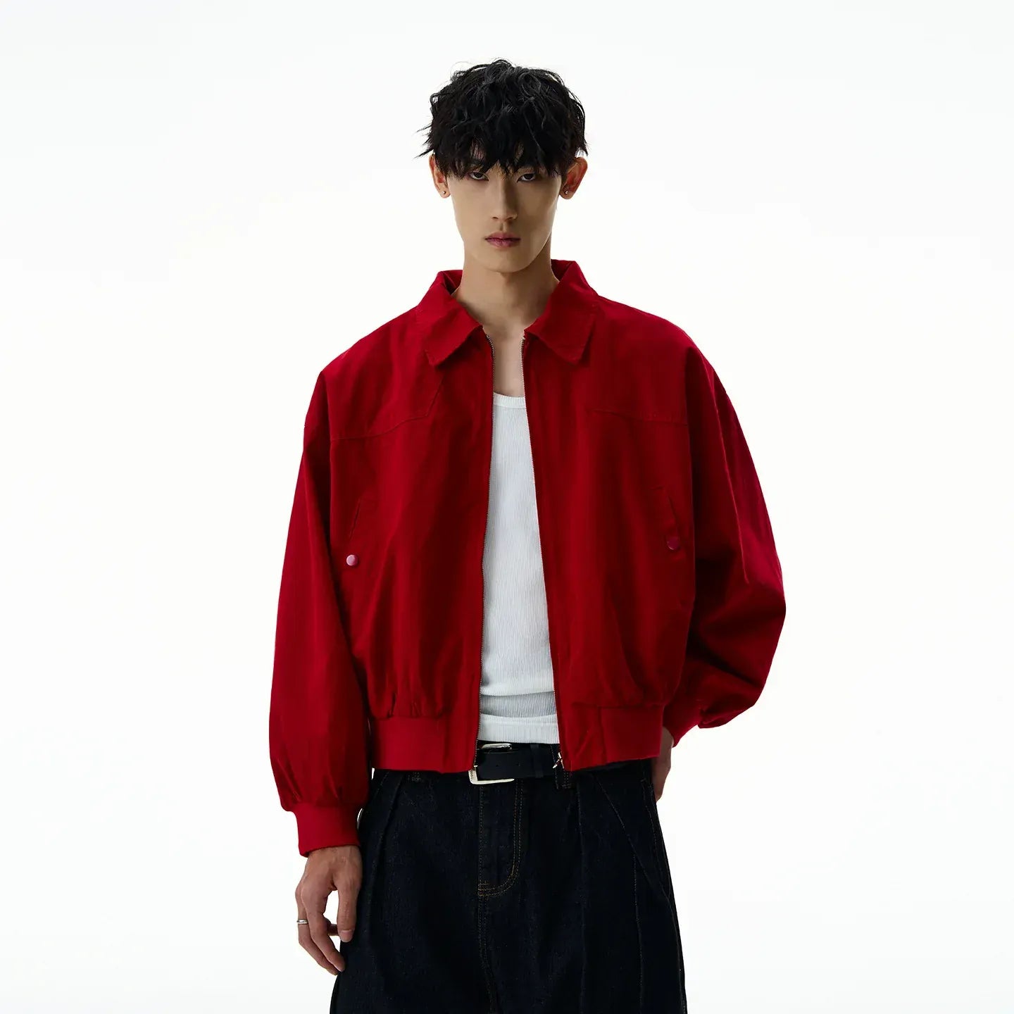 k3 RED ZIPPER JACKET