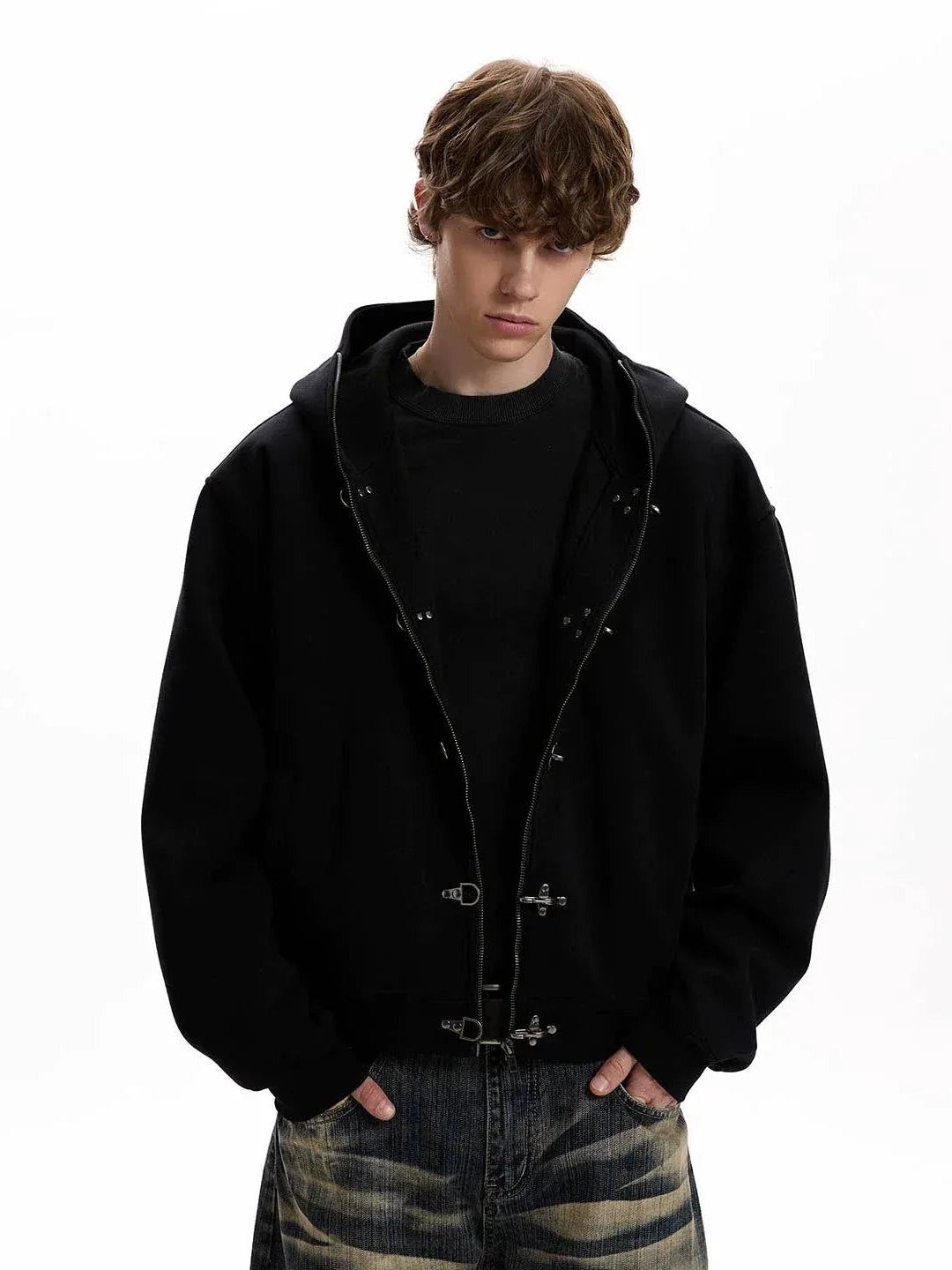 KNIGHT BUCKLE ZIPPER JACKET