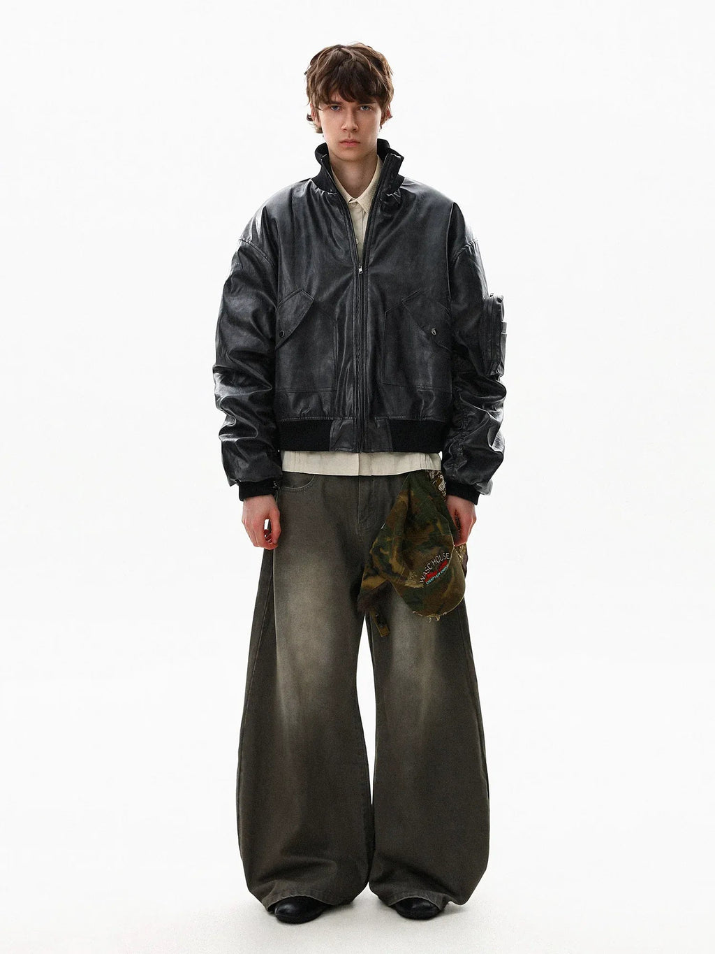 CARGO LEATHER JACKET