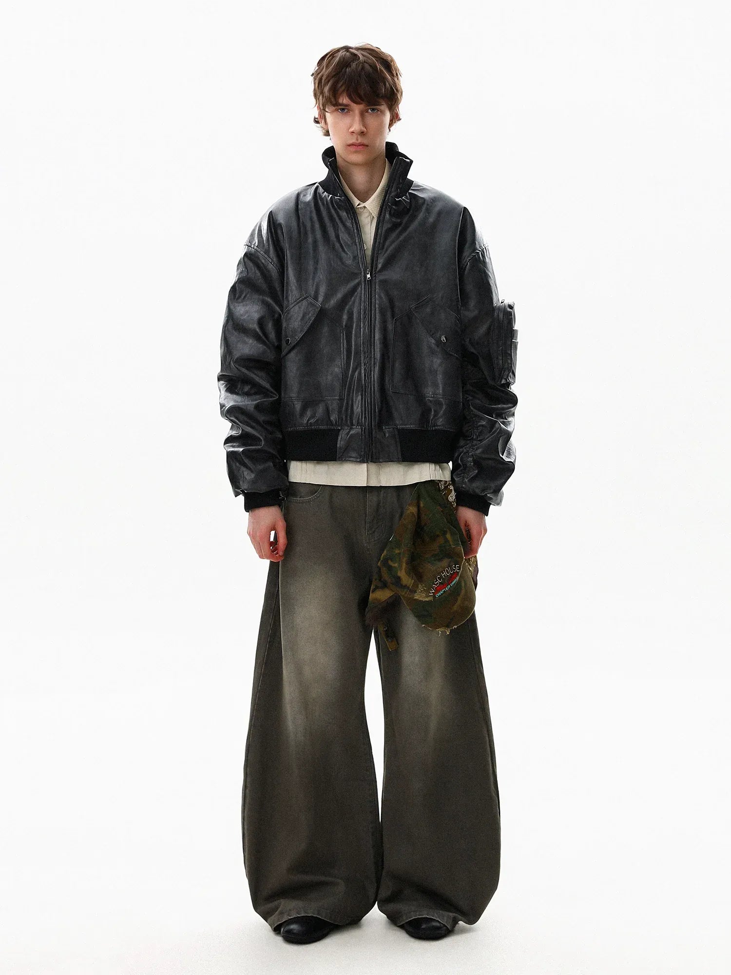 CARGO LEATHER JACKET