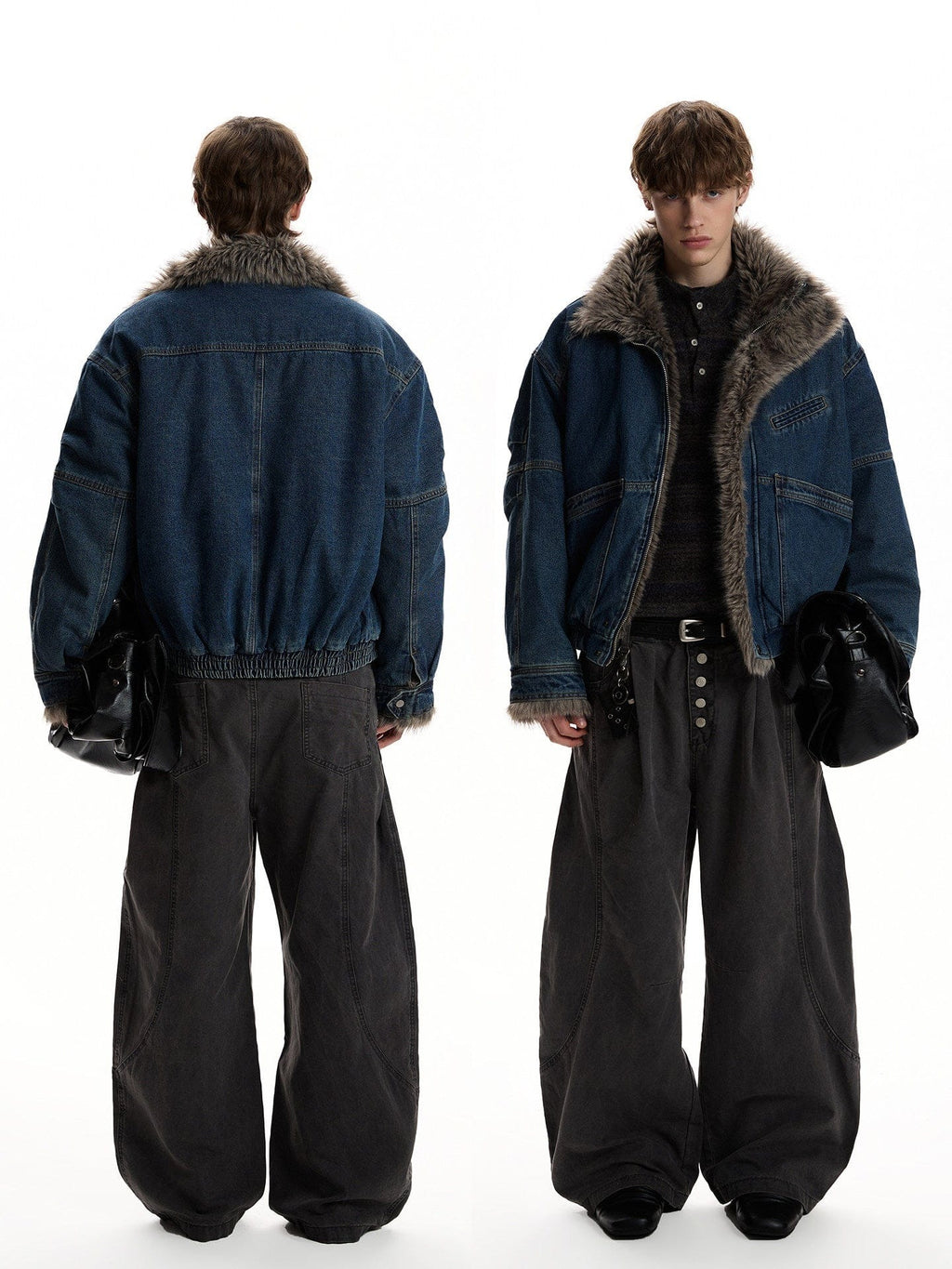 WOLF COLLAR DENIM JACKET