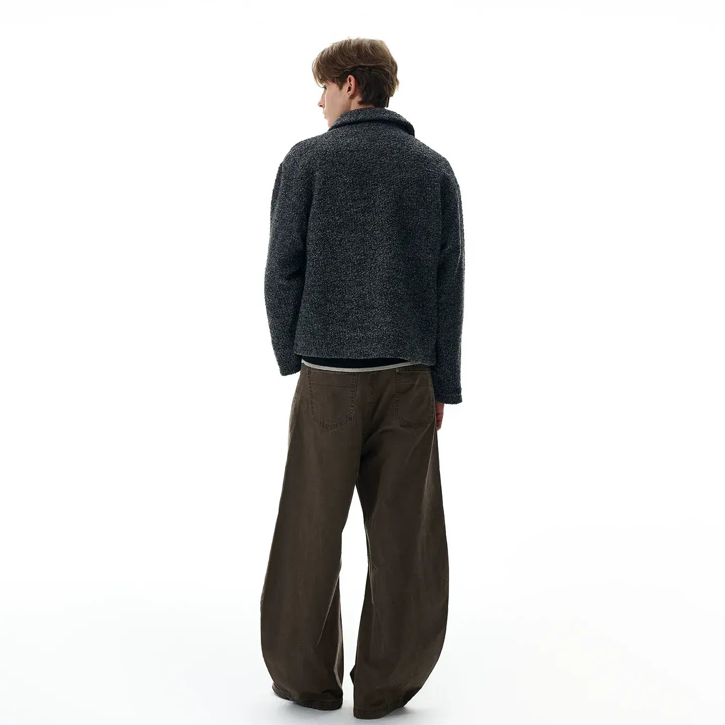 SILHOUETTE TWEED ZIPPER JACKET