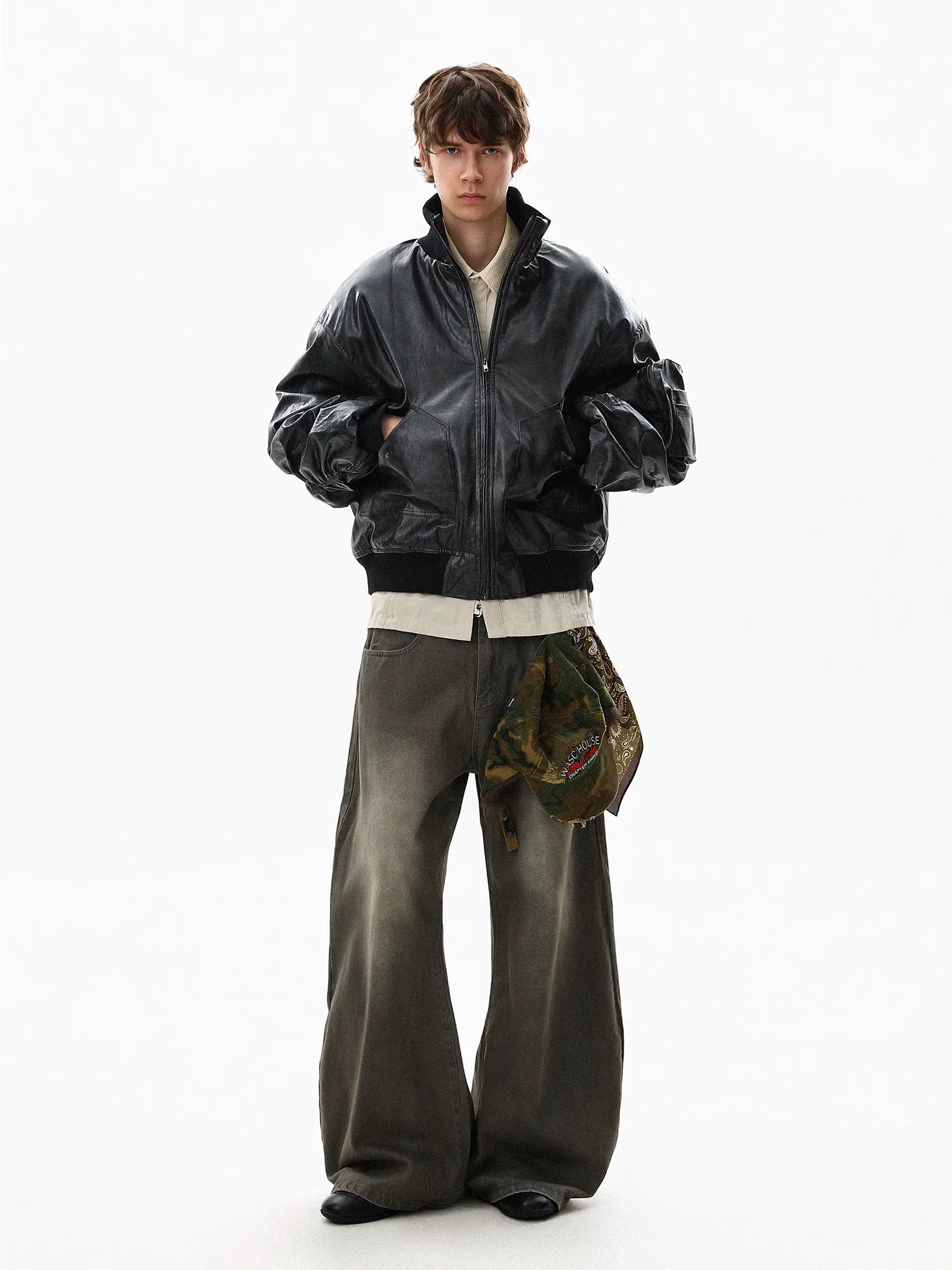 CARGO LEATHER JACKET